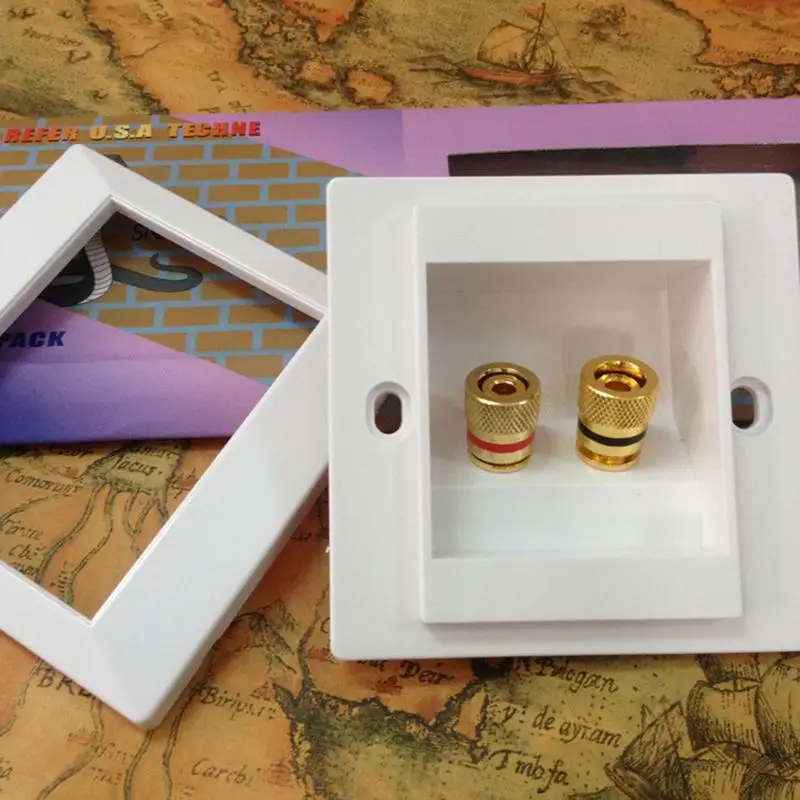 Two Position Speaker Panel 4mm Banana Socket Gold Plated Terminal Speaker Box Audio Panel Socket Outlet