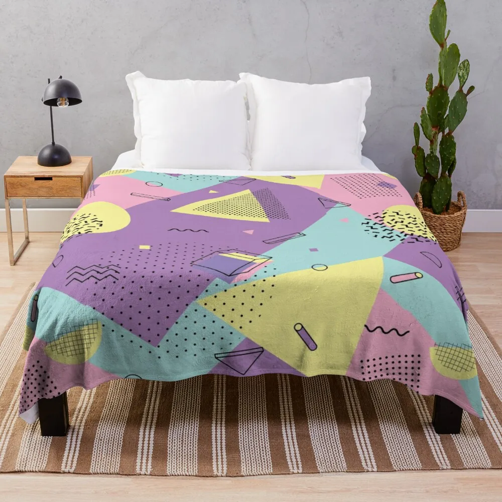 

Funky 80s/90s eighties Memphis Pattern Design Throw Blanket Luxury Blanket Decorative Sofa Blankets