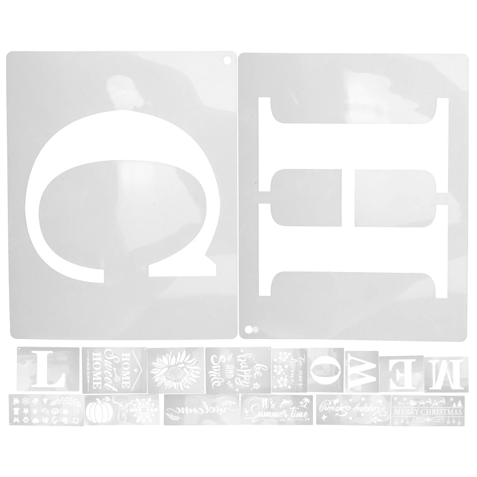 

26 Sheets DIY Welcome Stencils Delicate Reusable Portable Compact Painting Templates Decorative Daily Painting Supplies