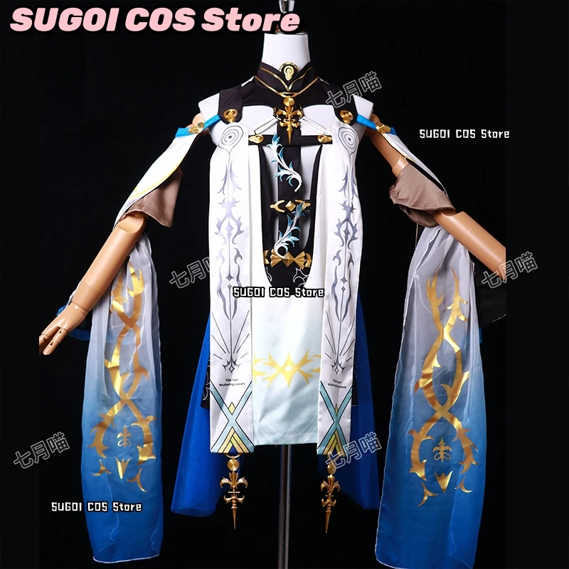 Cartethyia أنيمي تأثيري Wuthering موجات زي Cartethyia فستان مثير شعر مستعار موحدة لعبة أنيمي لعب الأدوار الزي فساتين حريمي