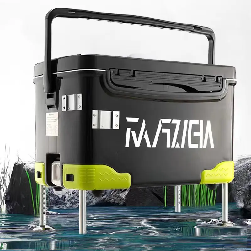 Top Customized New Design Multifunctional 35L Fishing Tackle Box Seat Outdoor Fishing Box Fishing Cooler Box