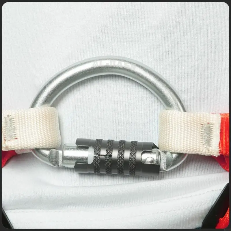 Leichter, tragender Aluminiumkarabiner, sicherer, automatisch verriegelnder Karabiner für Wandern, Camping und Industriearbeiten – Detail 2