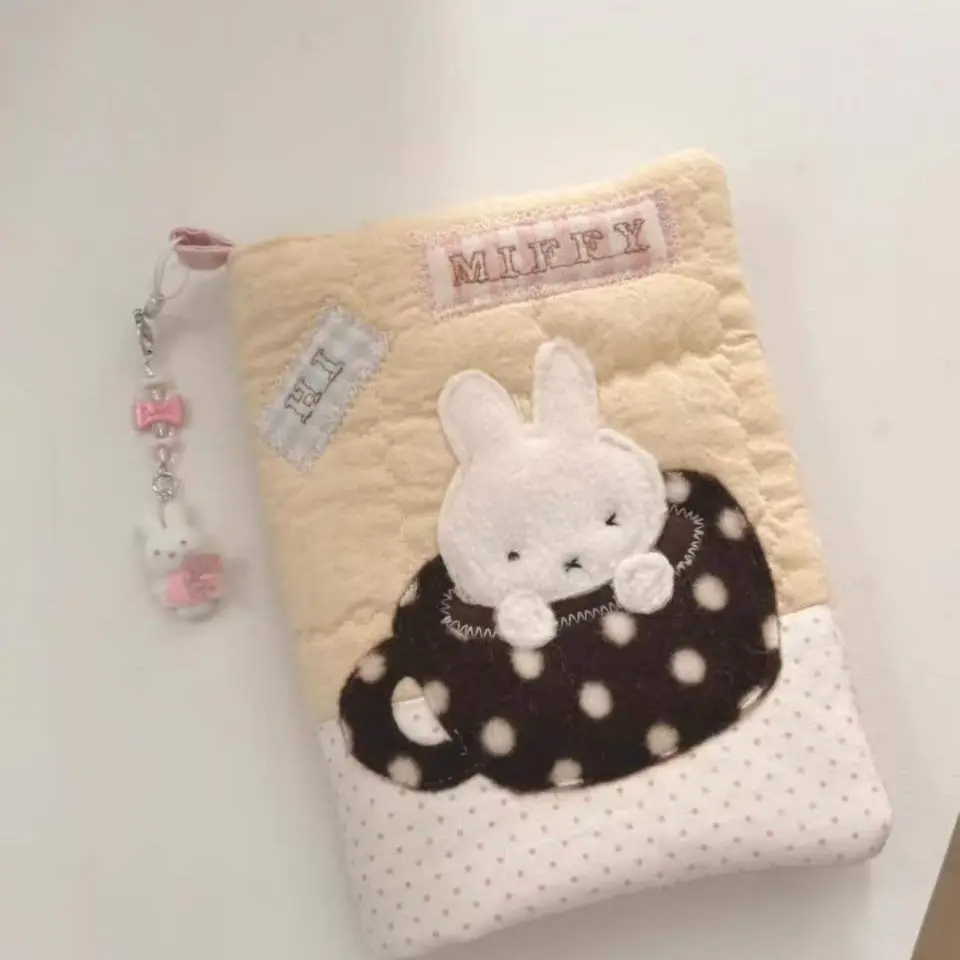 Anime Plush Miffy A6 Loose Leaf Book Clothes Notebook Student Notepad Diary Handbook Lovely Kawaii Creativity Personality Sweet