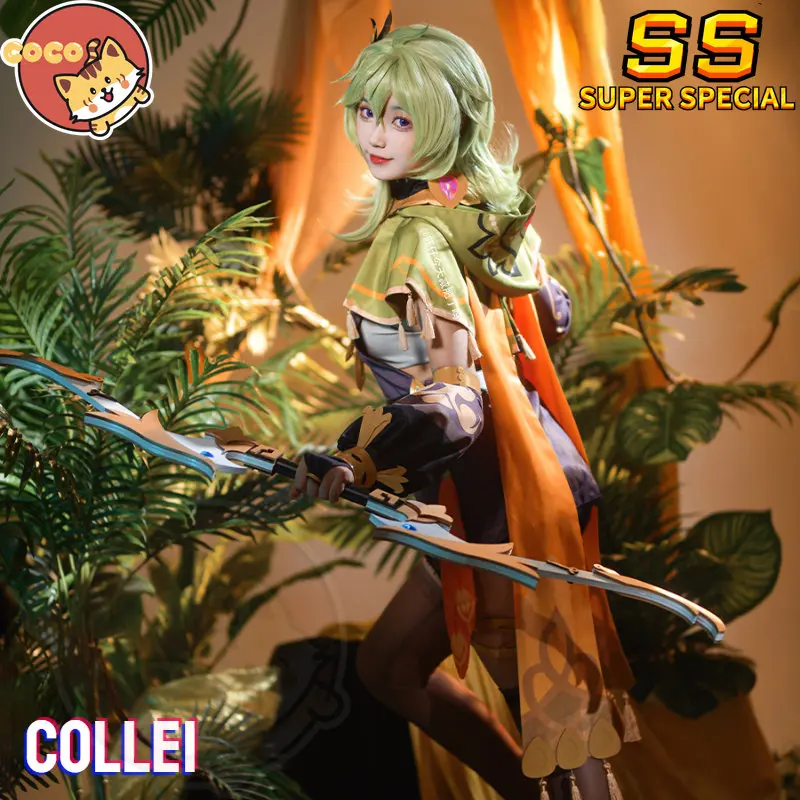 

CoCos-SS Game Genshin Impact Collei Cosplay Costume Collei Sprout of Rebirth Costume Game Genshin Impact Sumeru Cosplay and Wig