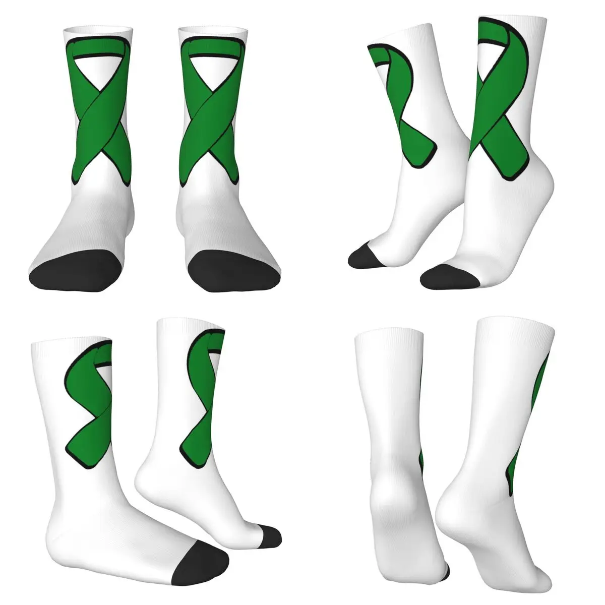 شريط للتوعية بسرطان الكبد 2 جوارب Harajuku جوارب عالية الجودة طوال الموسم جوارب طويلة هدية عيد ميلاد الرجل والمرأة #1