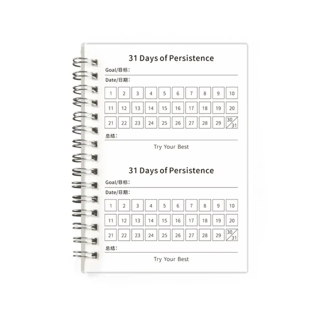 A6 Self-discipline Check-in Notebook Student Specific Self-discipline Check-in 31-days Planner To Do List Memo School Office