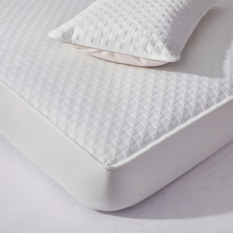 Knit Cotton Surface Waterproof Mattress Protector, Quilted Anti‑Mite Antibacterial Fitted Mattress Cover, Soft Silent Bed Cover
