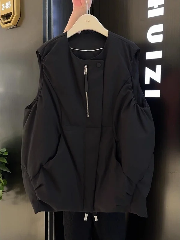 

Корейский утепленный женский жилет-куртка для осени и зимы, новинка, популярная верхняя одежда из хлопка, модная многослойная одежда