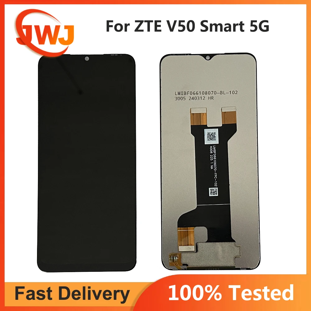 

6.6 Inch Black For ZTE Blade V50 Smart 5G LCD DIsplay Touch Screen Digitizer Panel Assembly Replacement LCD Parts