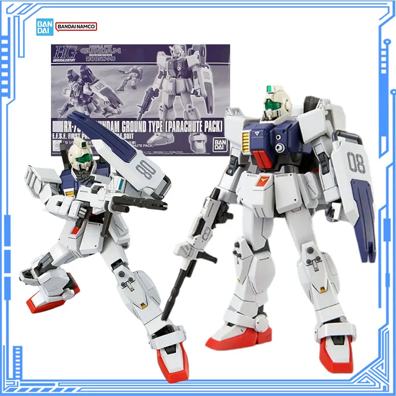 

Bandai Genuine Gundam Model Kit HG RX-79G Ground Type Parachute Pack Anime Girl Action Figure Collection Model Boys Toys Gifts