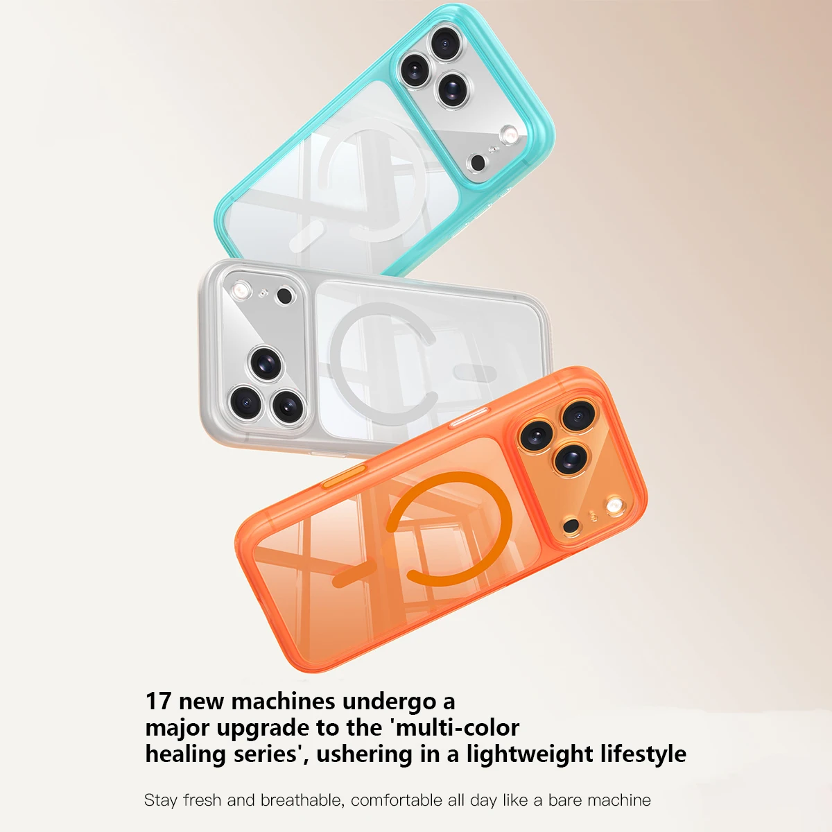 Translucent Magnetic Phone Case For iPhone 17 16 15 14 Pro M