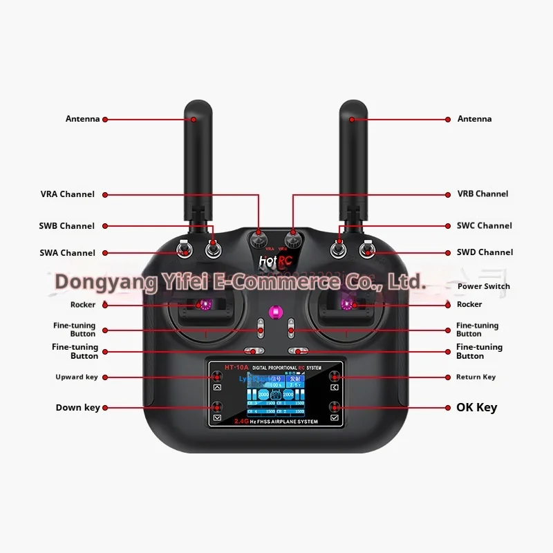 HOTRC China Airlines HT-10A modèle télécommandé Drone multi-rotor véhicule Intelligent et navire ROS Robot 2.4G