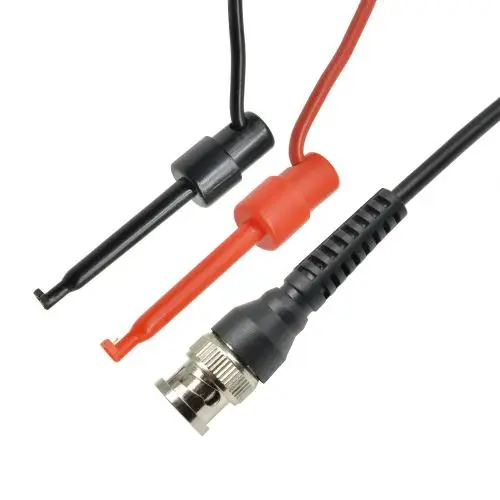 BNC Male to Q9 Test Hooks Oscilloscope Probe Test Leads Dual Alligator Clips Signal Source Connectors Test Leads