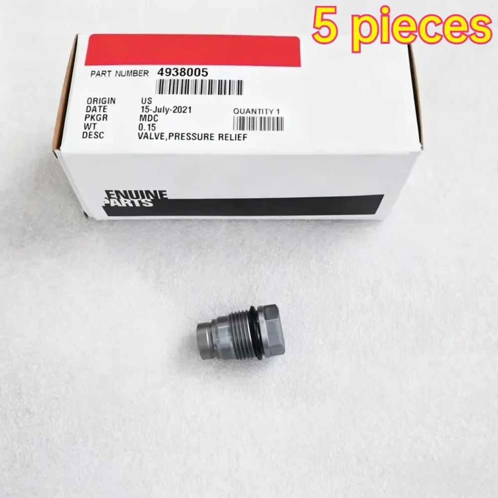 Original High Quality New For 5pcs 4938005 Fuel Rail Pressure Relief Valve 1110010013 for Ram 6.7L 07-18 2500 3500 Cummins
