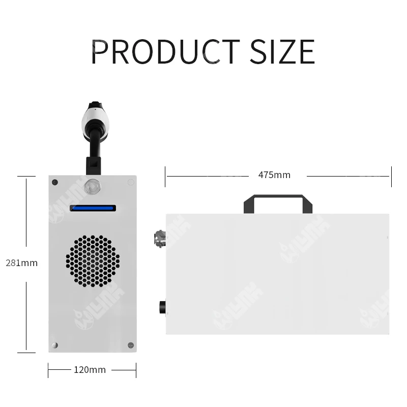 محطة شحن Ev المحمولة الخارجية من Olink CCS CHAdeMO NACS Ev شاحن محطة شحن 7KW شاحن تيار مستمر محمول