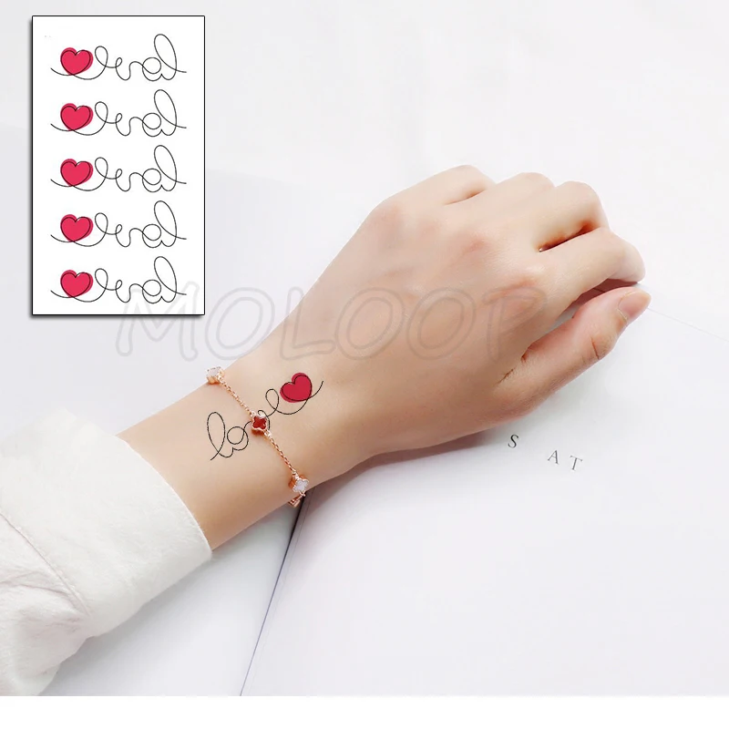 Waterproof Temporary Tattoo Stickers Playing Cards Peach Tattoo Small Size Tatto Flash Tatoo Fake Tattoos for Man Girl Women