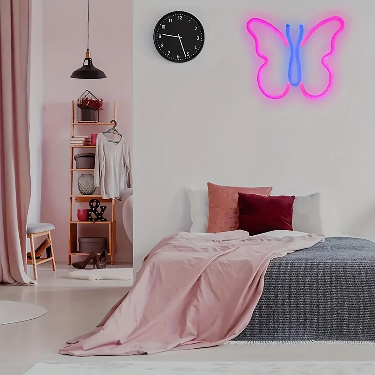 Butterfly LED light, USB or battery powered, bedroom wall, birthday party, wedding, Valentine\'s Day proposal decoration, gift