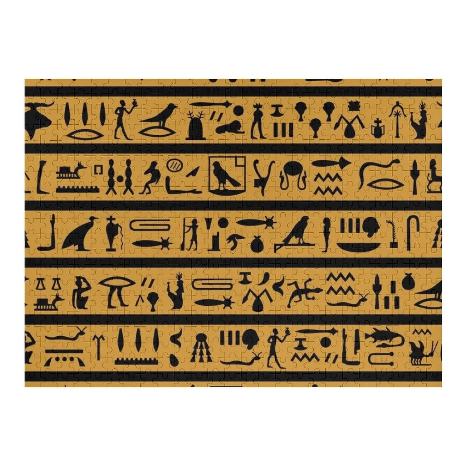 

Egyptian Hieroglyphs Jigsaw Puzzle Wood Animals Custom Wooden Name Puzzle