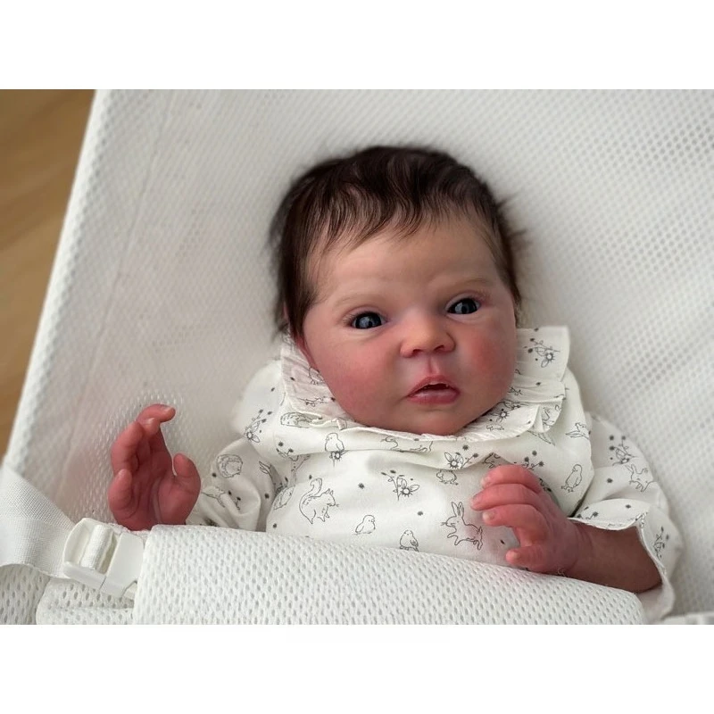 

19inches Reborn Doll Kit AMayven DIY Doll Parts with Cloth Body and Eyes Fresh Color Unfinished Unpainted DIY Blank Doll Kit