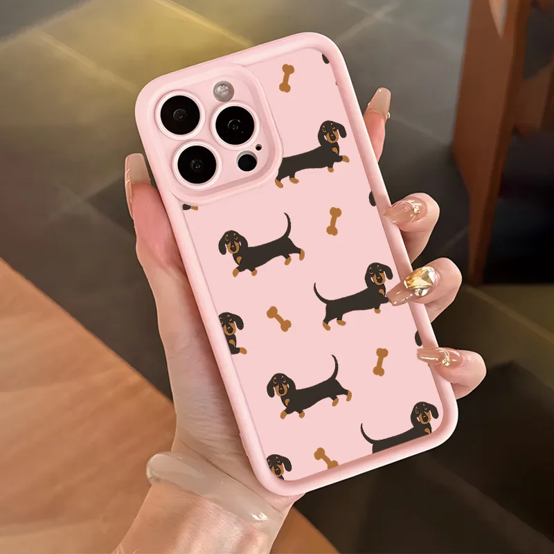 

Sausage dog bone pattern phone case suitable for iPhone 17 16 15 14 13 12 11 Pro/Max/Plus anti drop and shockproof back cover