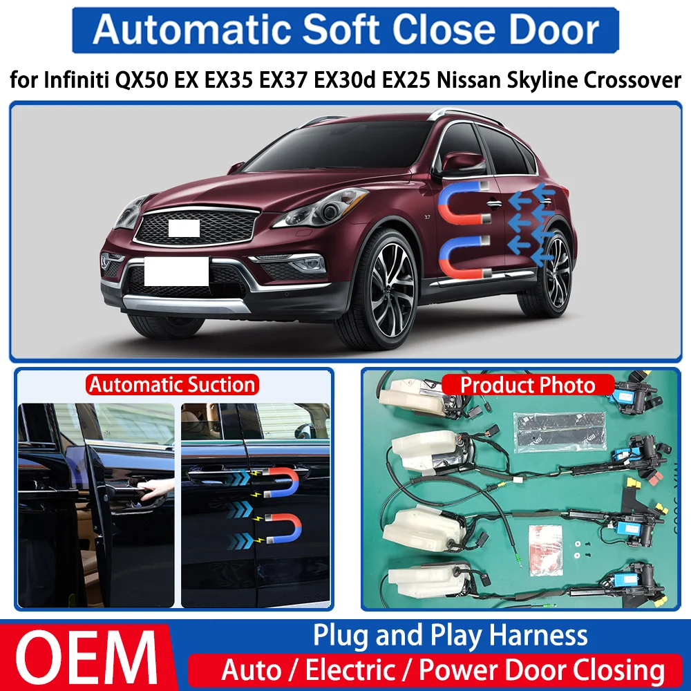 for Infiniti QX50 EX EX35 EX37 EX30d EX25 Nissan Skyline Crossover Car Automatic Soft Close Door Electric Suction Auto Closing