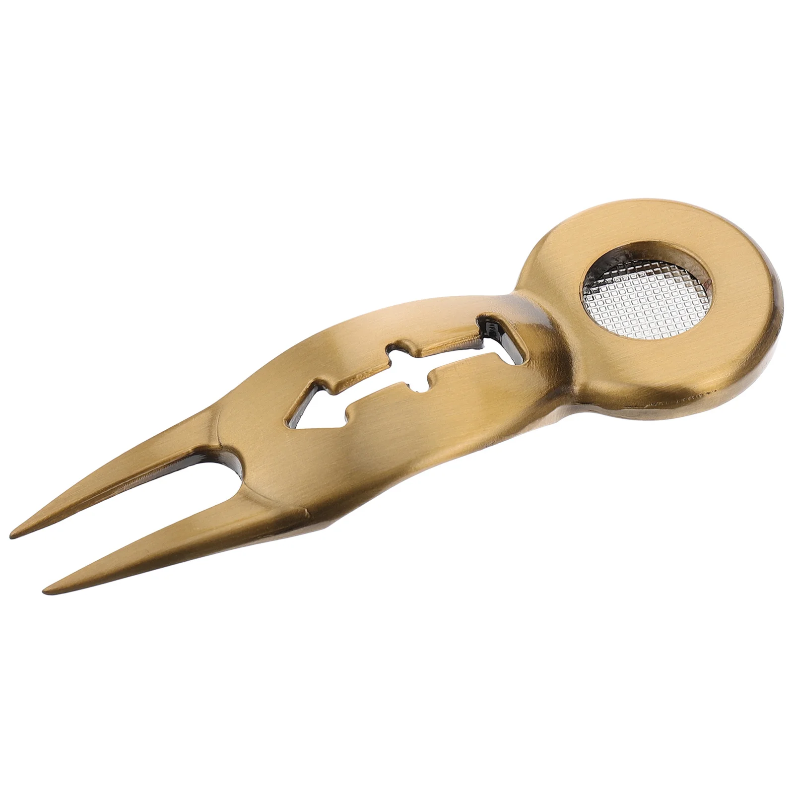 

Golf Divot Tool Metal Stainless Steel Repair Fork Ball Marker Magnetic Holder Grass Line Guide Training Device