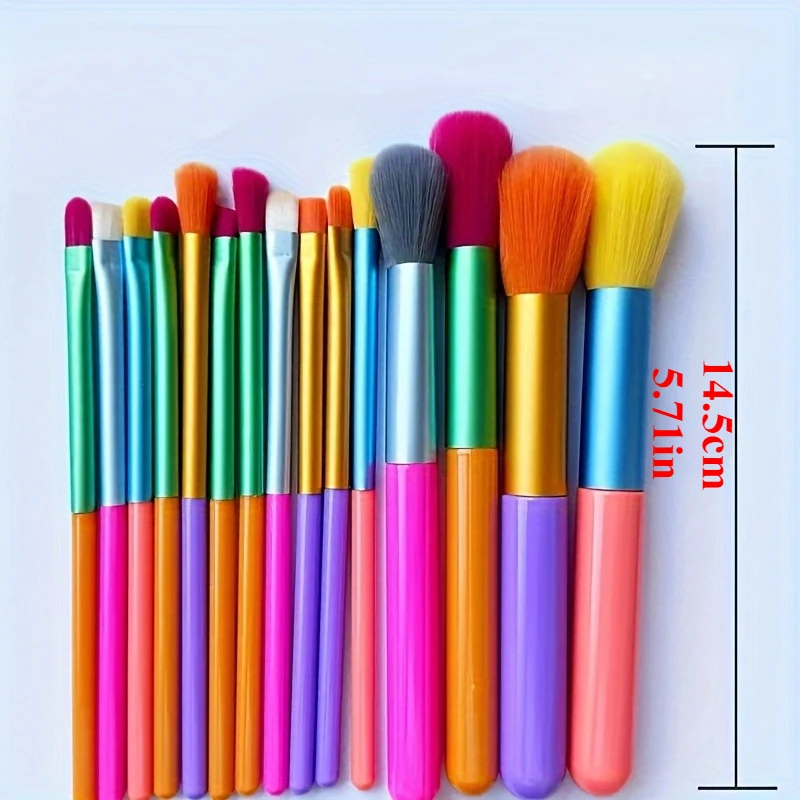 15 stuks make-up kwasten professionele poeder foundation oogschaduw mengborstels kleurrijke make-up kwastenset blozen borstel cadeau