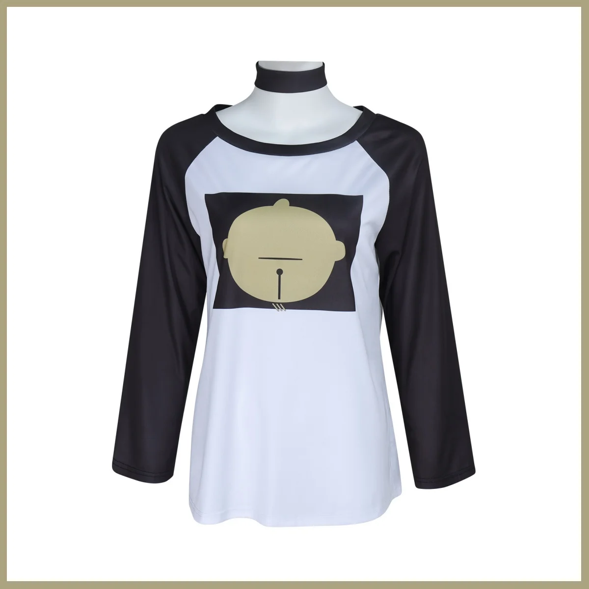 Anime Chainsaw Man – Il film: Costume cosplay Reze Arc T-shirt a maniche lunghe con giuntura nera Top Parrucca Uomo Donna Abito per il tempo libero quotidiano