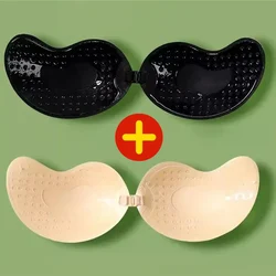 1/2pc Invisible Push Up Bra Backless Strapless Bra Seamless Front Closure Bralette Underwear Women Self-Adhesive Silicone Sticky