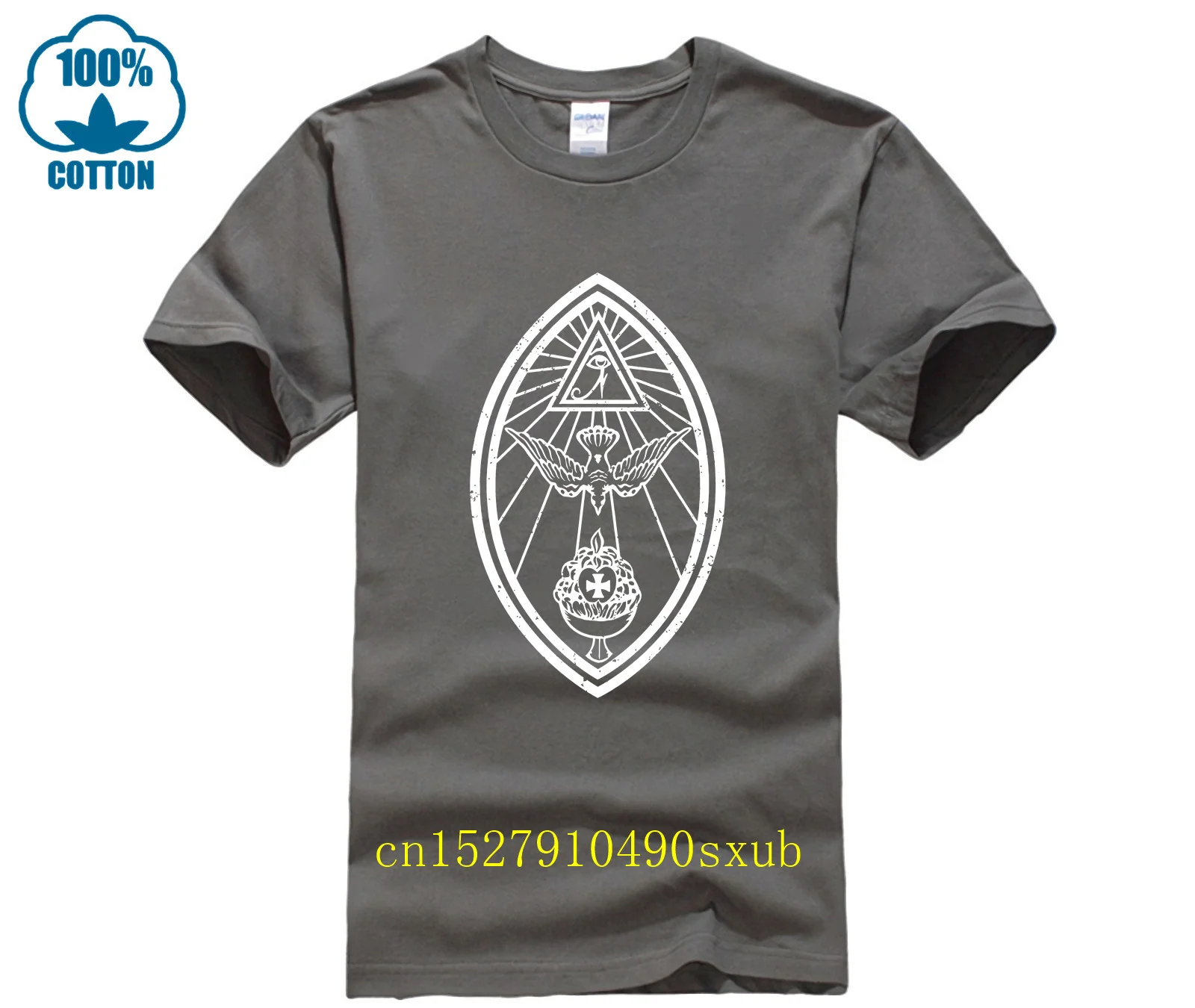 T Shirts Short fashion men ORDO TEMPLI ORIENTIS OTO SIGN Church 666 Satan Aleister Crowley Circle Printed casual T shirt