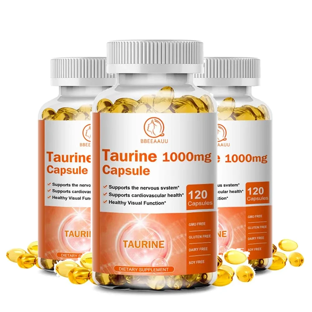 

BBEEAAUU Taurine Capsules for Nervous System and Brain Health Protecting the Retina Balanced Rhythm Blood Pressure Blood Lipids