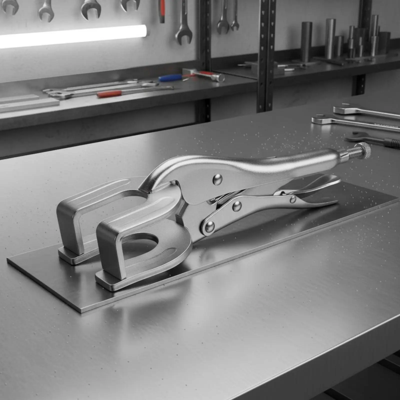 Heavy Duty Soldering Clamp Labor Saving Industrial U Shape Clamp U Jaw Locking Pliers Thickened Body Hand Tool for Metal Repair