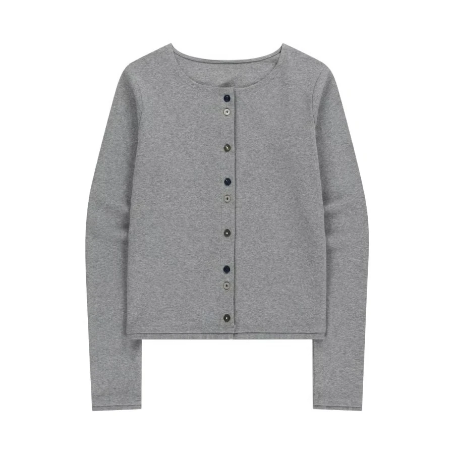 

Autumn New Thin Knitted Cardigan Jacket for Women Japanese Style Single Breasted Color Buttons Sweater Coat