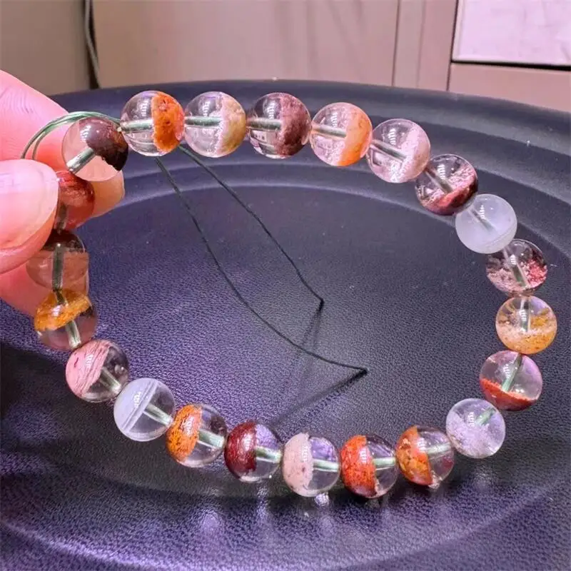 8.5mm Natural Colored Garden Quartz Bracelet Fashion Reiki Gemstone Round Beads Bracelets Jewelry Couple Gift 1PCS