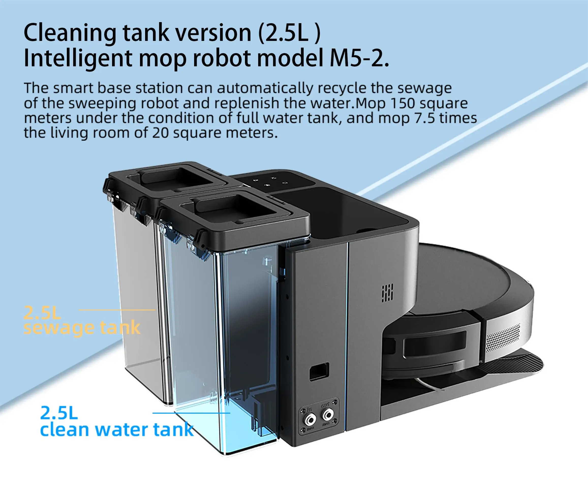 مكنسة وممسحة روبوت قوية لعام 2025 مع نظام ركوب الدراجات المائية التلقائي - روبوت التنظيف الذكي للسجاد والأرضيات الصلبة