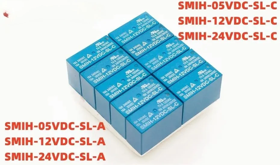 

10pcs Relay SMIH-05VDC-SL-C SMIH-12VDC-SL-C SMIH-24VDC-SL-C 5V 12V 24V Relays 250V 16A 8PIN SMIH-05V 12V 24VDC-SL-A 6PIN