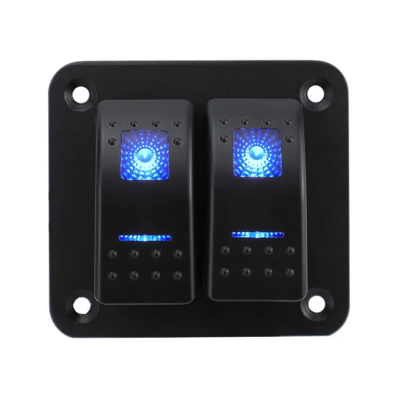 Automobile Marine Switch Blue Light Rocker Panel, Automobile Modified Multi-position Rocker Switch Combination Board DC12-24V
