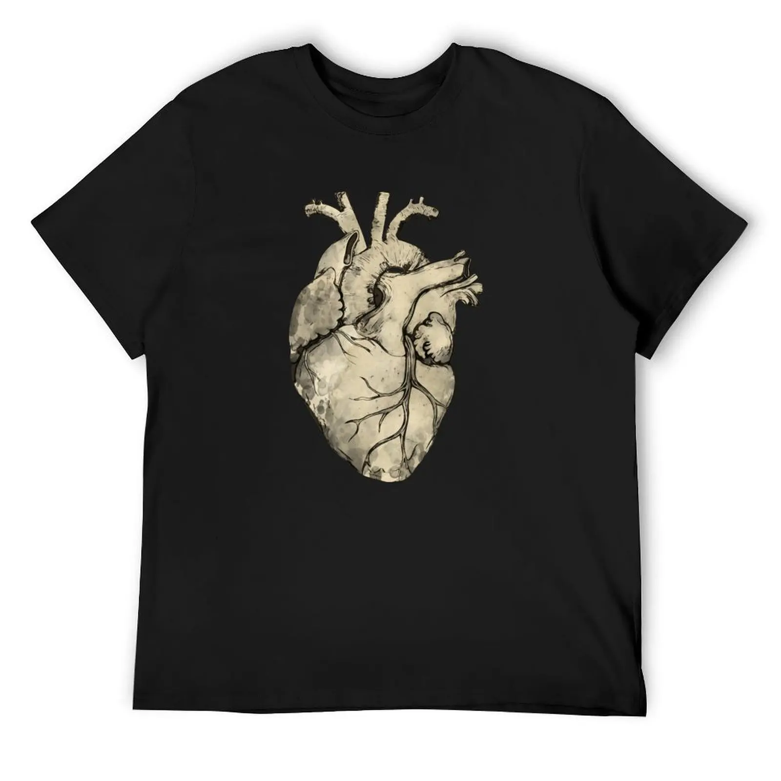 Vintage style, Watercolor, human heart, anatomy art T-Shirt boys whites custom shirt mens t shirt graphic