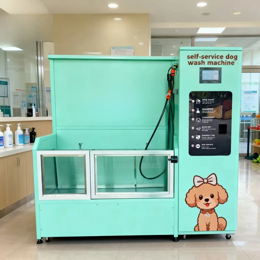 Self Service Dog Wash Station Coin Operated Pet Vending Machine Automatic Shampoo Dispensing Dog Spa Tub for Parks Pet Stores view 2