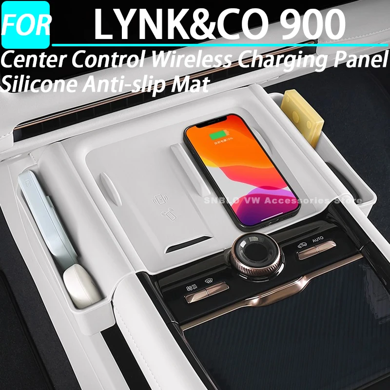 

Car Center Control Wireless Charging Panel Silicone Anti-slip Mat for LYNK&CO 900 Interior Accessories 2025