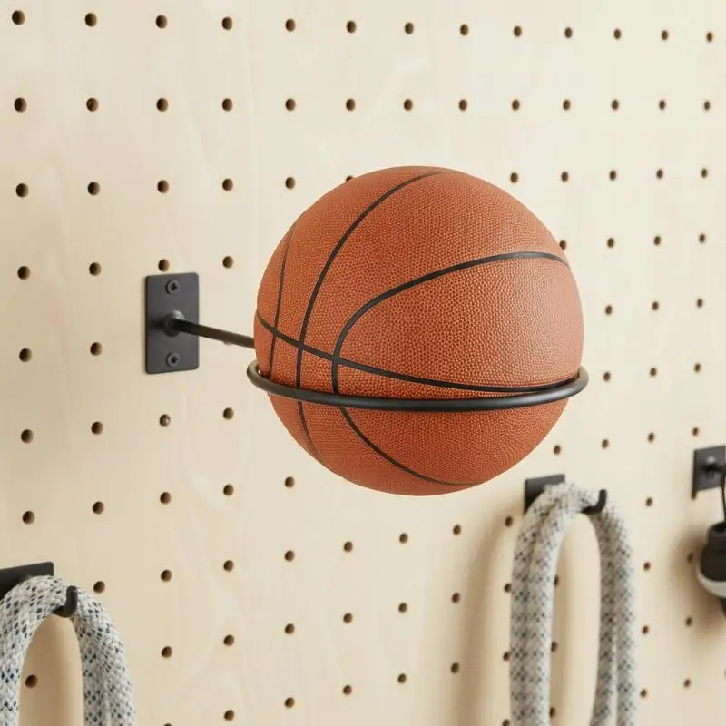 Wandmontiertes Basketball-Aufbewahrungsregal, langlebiges Metallregal zur Präsentation von Fußbällen, einfache Montage für Kinderzimmer, Garage, Sportausrüstungshalter. – Detail 2