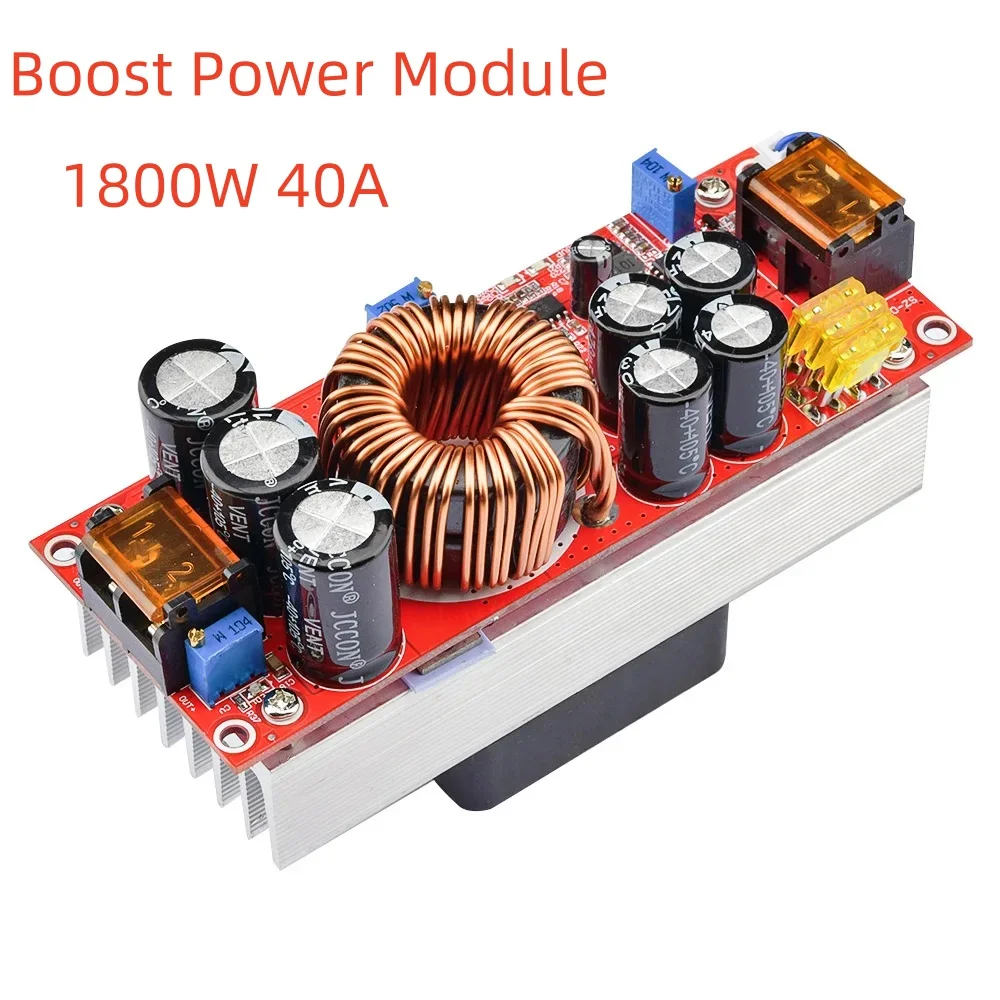 1800W DC-DC Converter Adjustable Boost Module 20A Step Up Power Supply Module 10-60V To 12-90V Voltage Regulator Charger