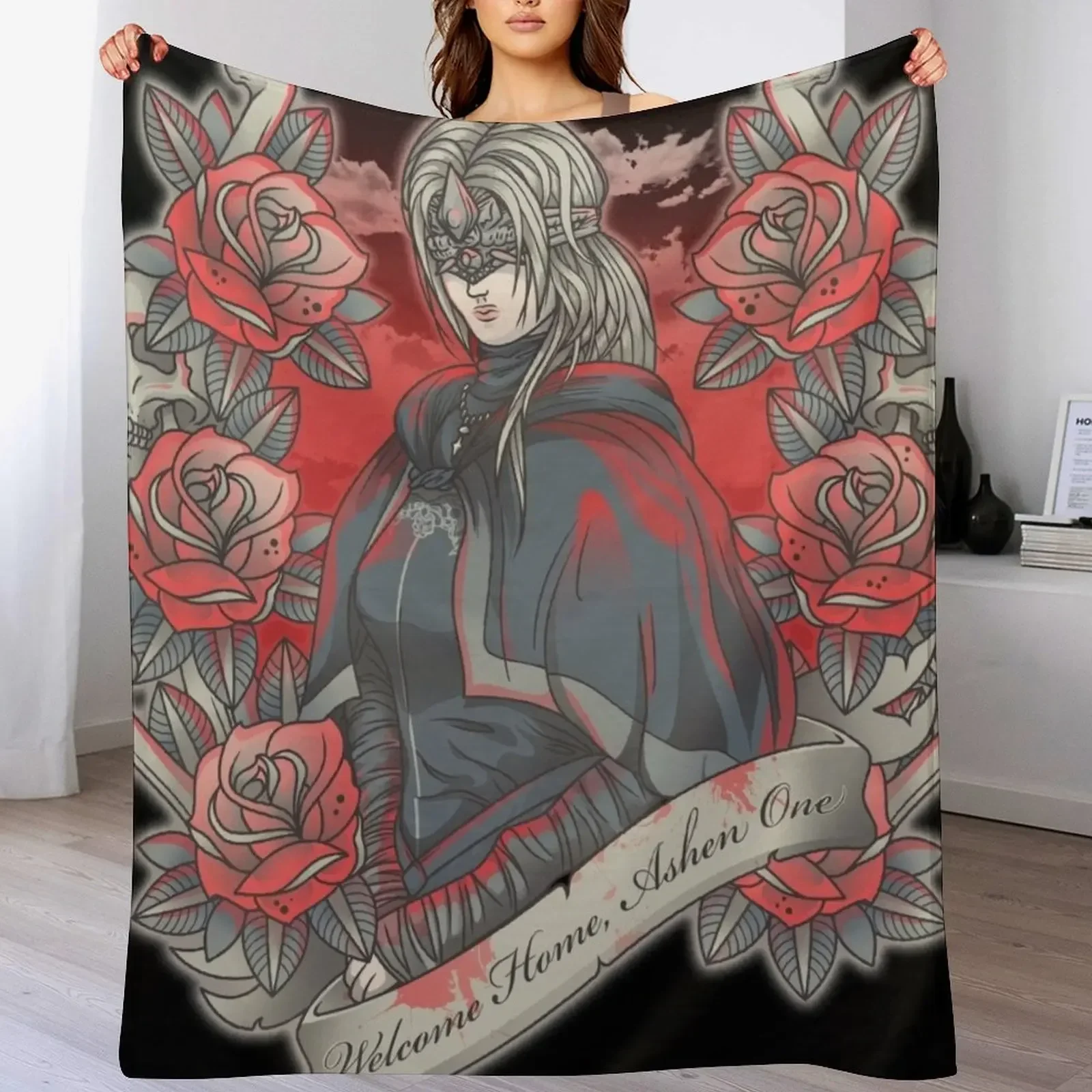 

Welcome Home, Ashen One Throw Blanket Blankets For Baby Bed covers Large Blankets