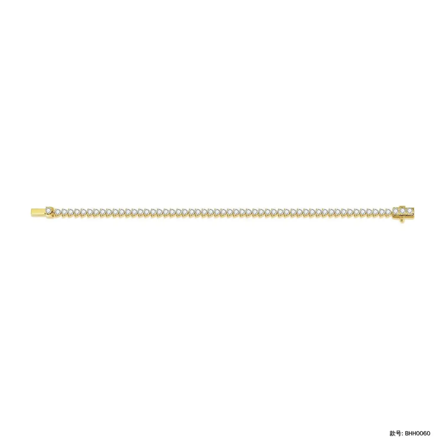 Custom HPHT Cvd Lab Grown Diamond Tennis Bracelet Necklace Chain 18K 3mm 4mm 5mm Igi Gia Certificate for Women
