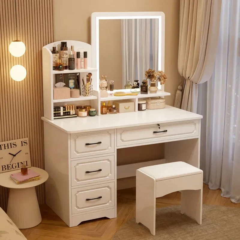 for Simple Modern Dresser 2026 New Bedroom Dresser with Mirror Master Bedroom Makeup Table for Rental Room