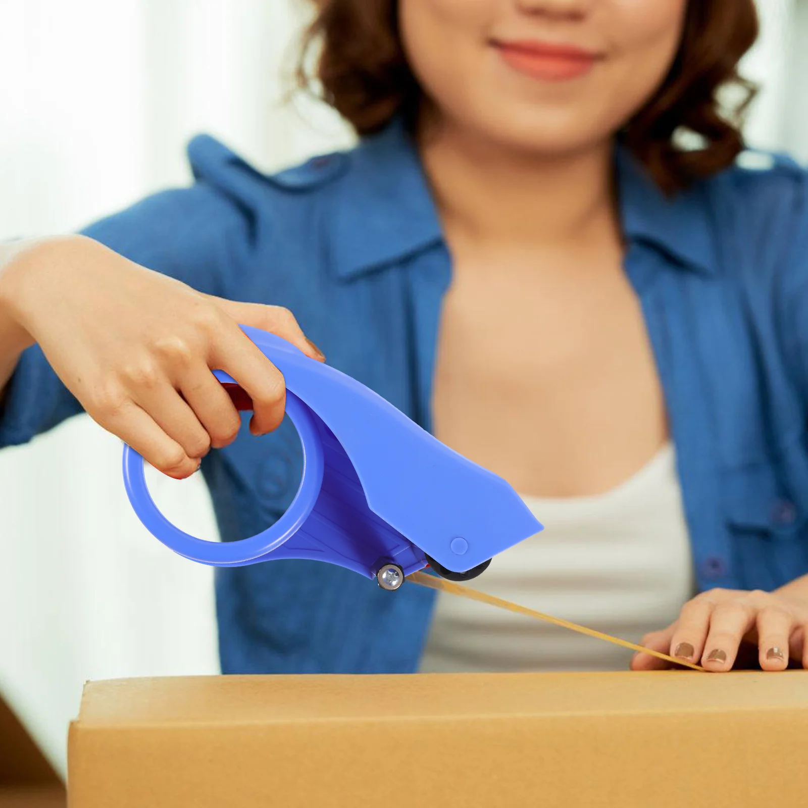 2 Pcs Sealing Tape Handheld Plastic Frame Easy Change Tape Ergonomic Compact Lightweight Warehouse Packaging