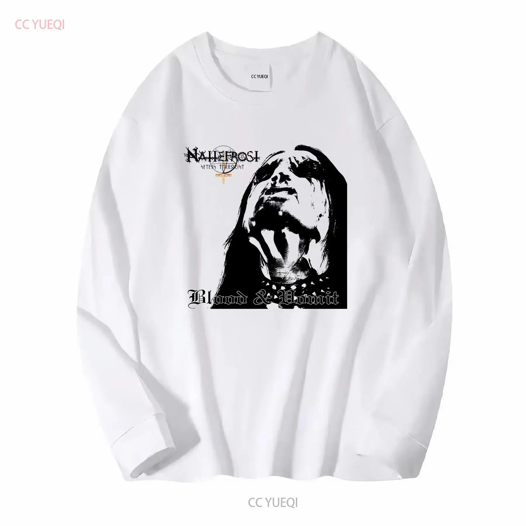Nattefrost Blood and Vomit chronique  White All Size T Shirt vintage Washed Top For Everyday Wear Soft Stylish streetwear