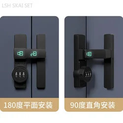 Zinc Alloy Password Glow-in-the-dark Door Clasps 90/180 Degree Window Latches Interior Security Door Locks Home Cabinet Hardware