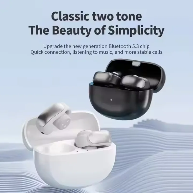 V12 Bluetooth Headset 5.3 Wireless Bone Conduction Headphones Clip Ear Music HD Call Sports Gaming Earphone Earphones HiFi Sound