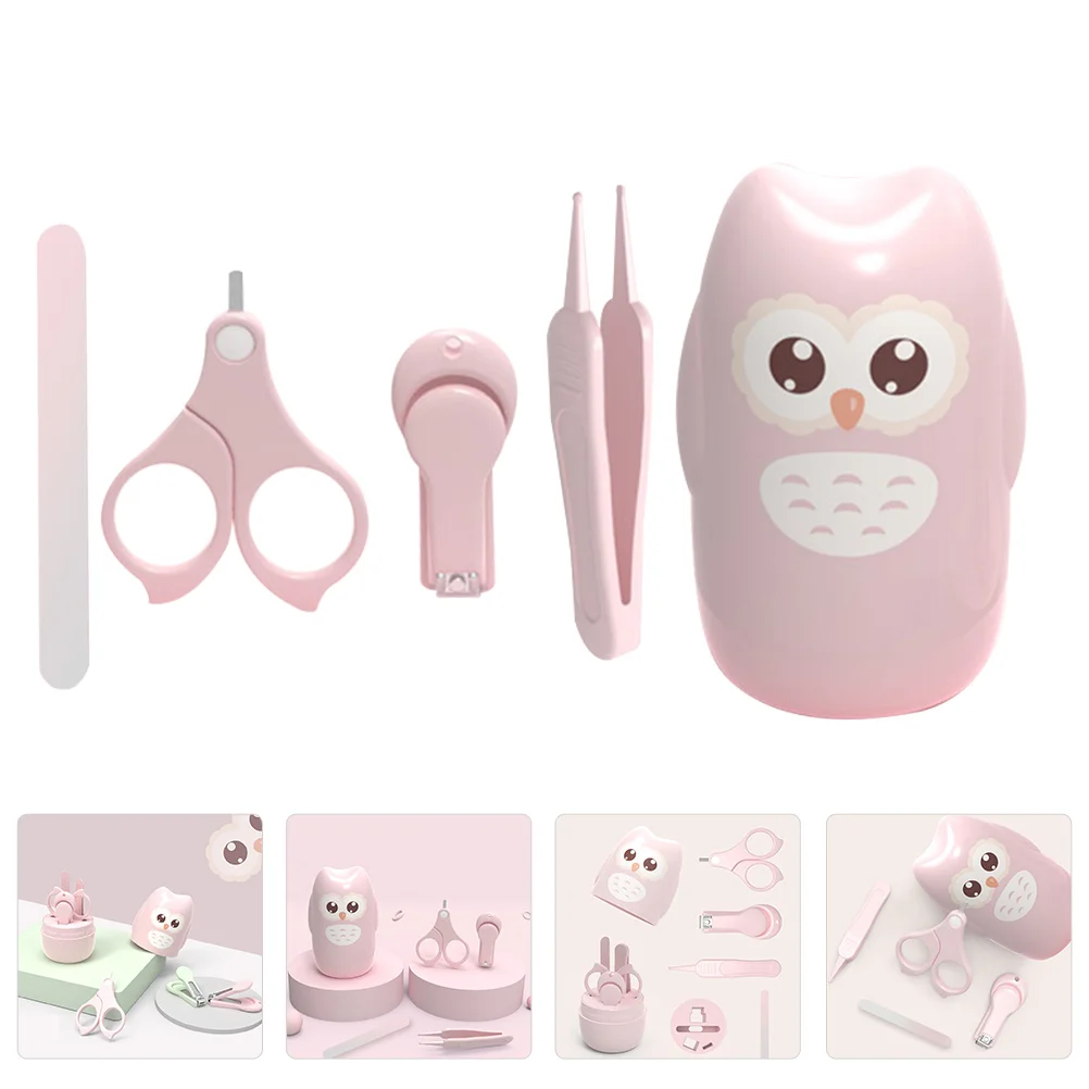 

Baby Nail Care Kit Stainless Steel Glass ABS Lightweight Portable Newborn Pedicure Tools Fingernail Grooming Set Toddler
